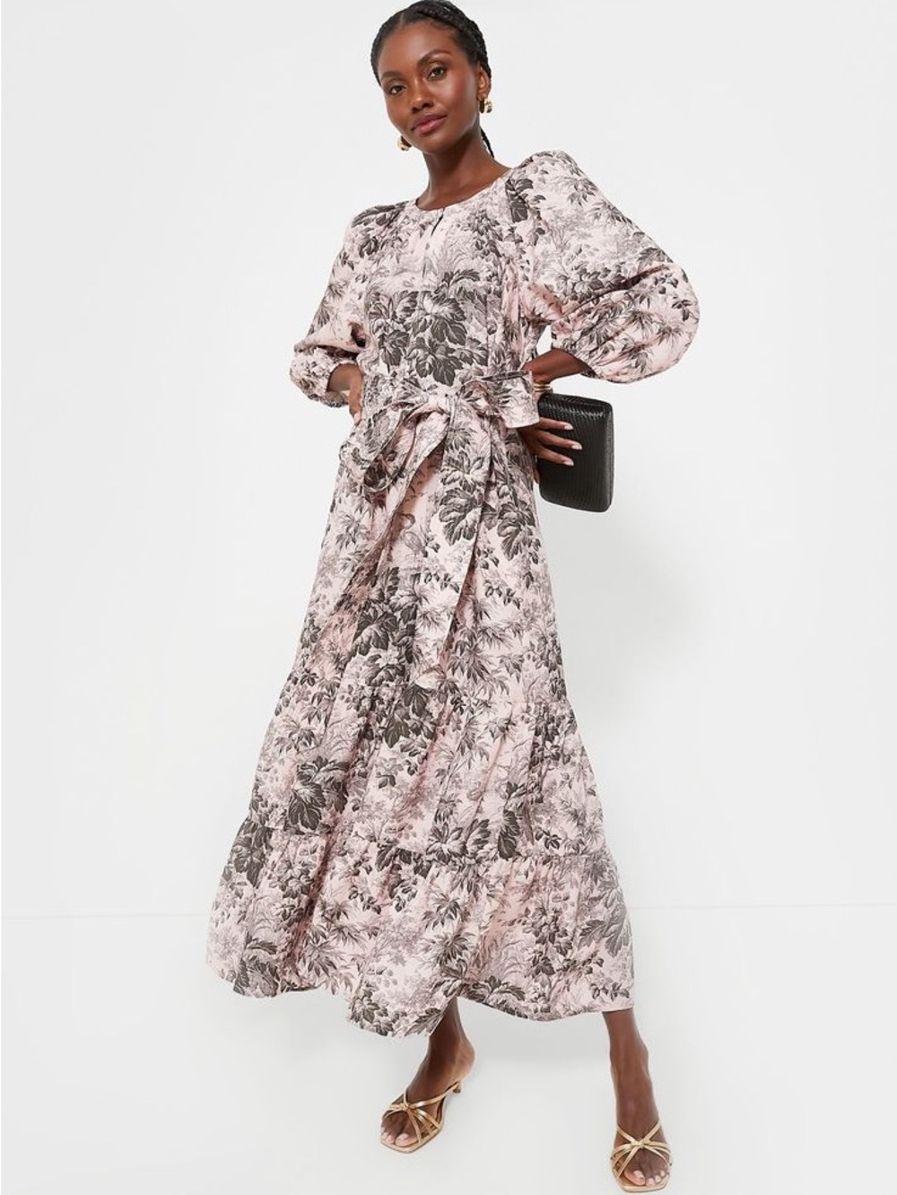 Tuckernuck Lilac Pink Pressed Powder Toile Lyles Dress Size S